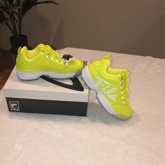 neon yellow fila disruptor